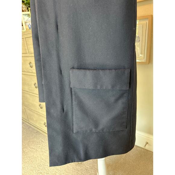 COS | Navy Blue Wool Blend Hooded Parka Coat | 38R - Picture 12 of 14